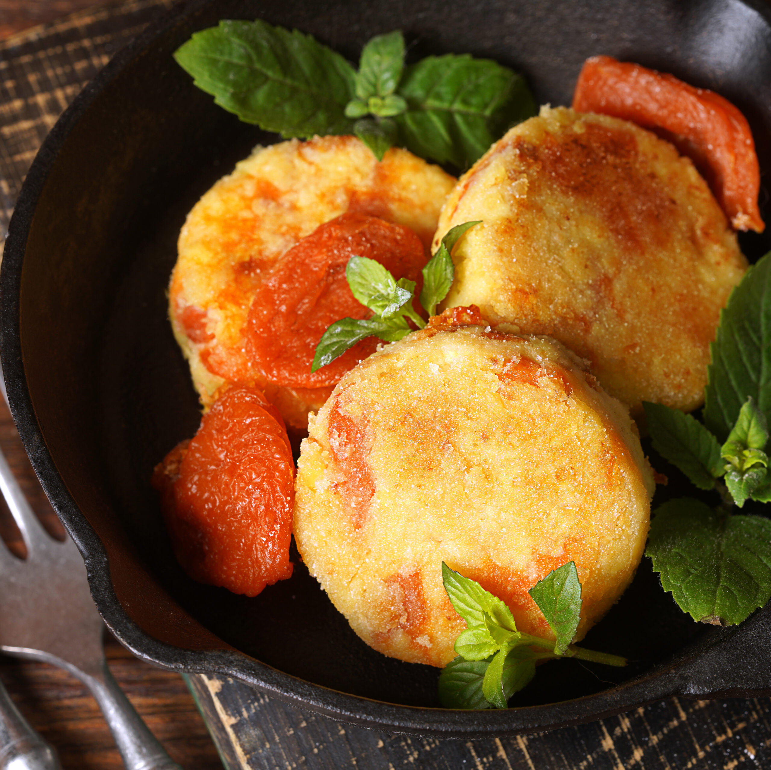 Вегетаріанські сирники з курагою